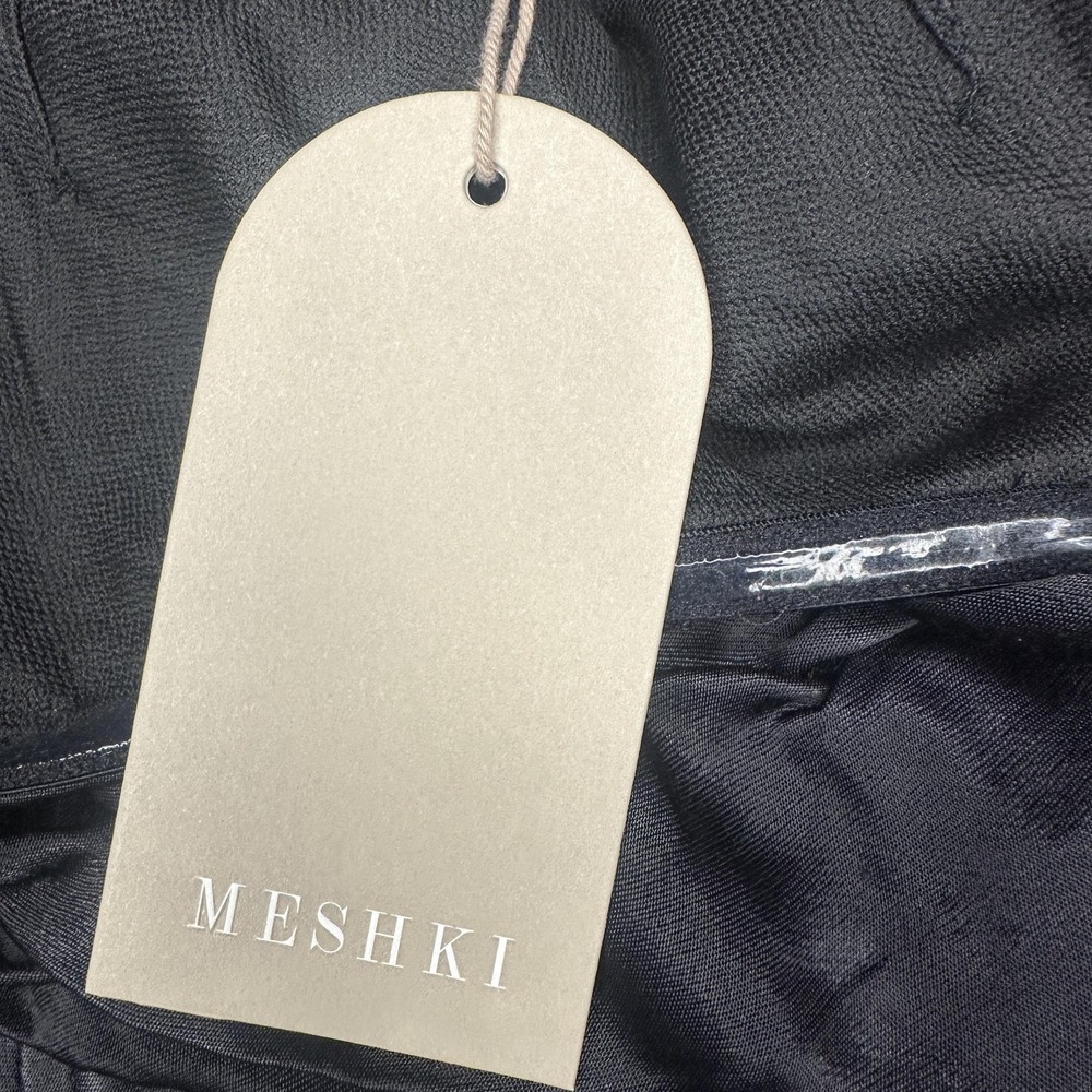Meshki Black Satin Off-Shoulder Mini Dress - Picture 11 of 15
